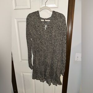 Leopard Print Long Sleeve Dress